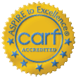 CARF Logo - Mountain Laurel Recovery Center is accredited by CARF - drug addiction rehab for men - pennsylvania alcohol rehab center