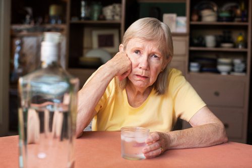 Senior Citizens and Addiction: Recovery is Always an Option - elderly woman drinking alcohol